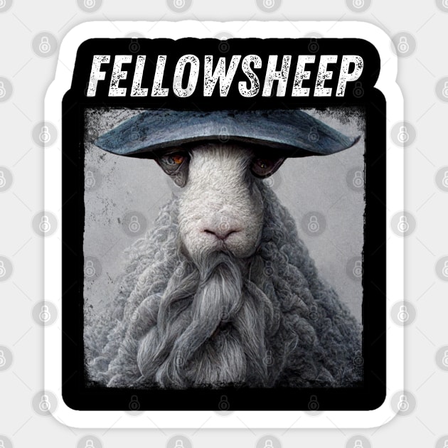 Fellowsheep - Wizard Sheep - Funny Sticker by Fenay-Designs